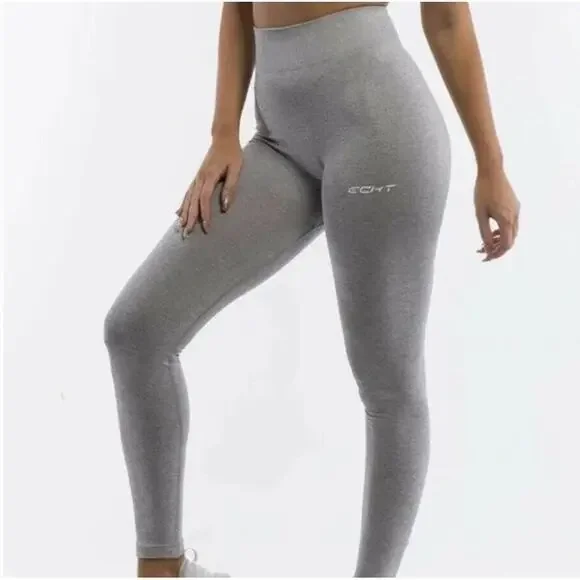 ECHT Arise‎ Seamless Leggings High Rise in Heather Gray Size Small - Picture 2 of 11